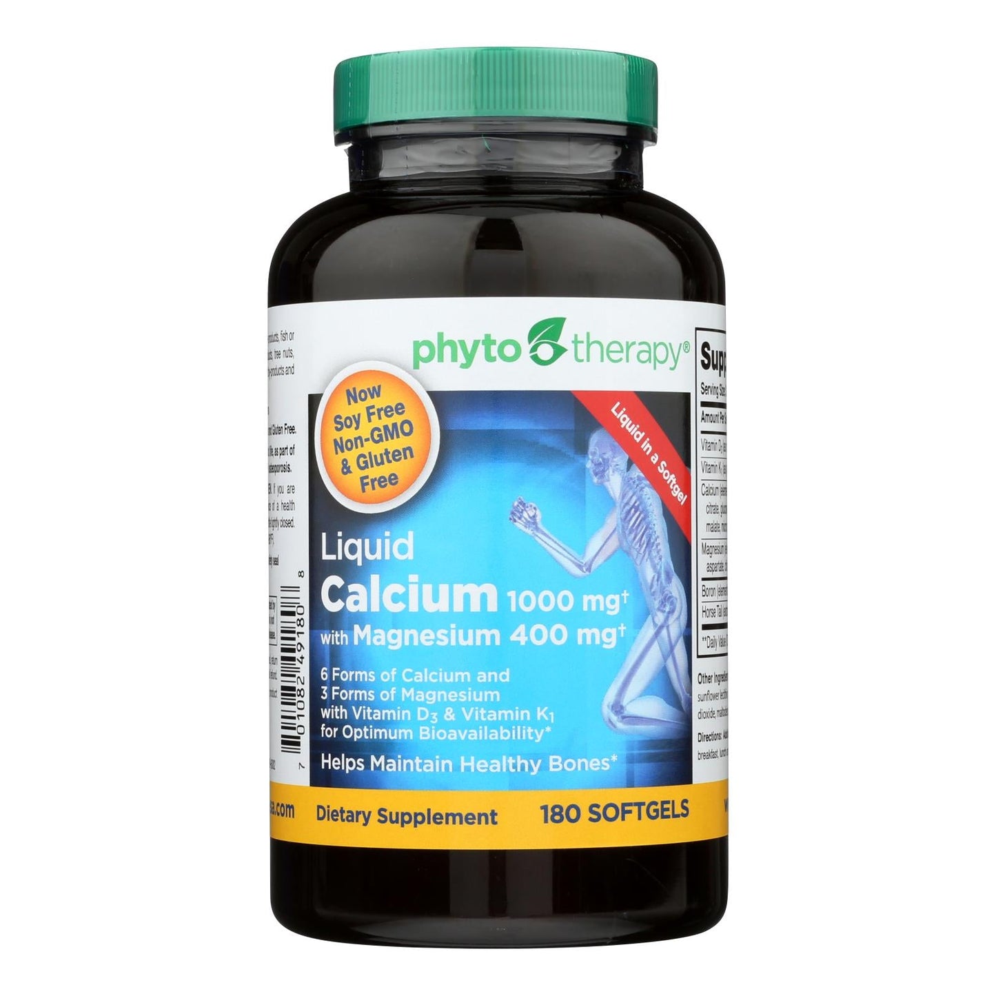 Phyto-Therapy Liquid Calcium with Magnesium (180 Softgels) - 1000mg
