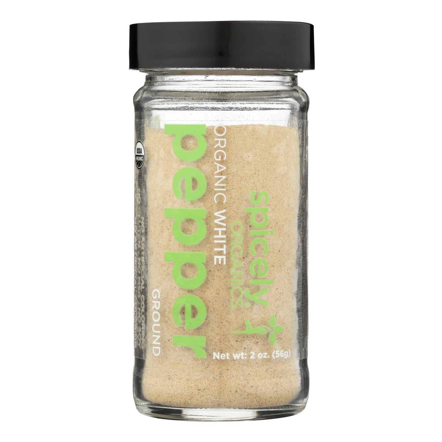 Spicely Organics Organic White Peppercorns, Ground (Pack of 3) - 2 Oz