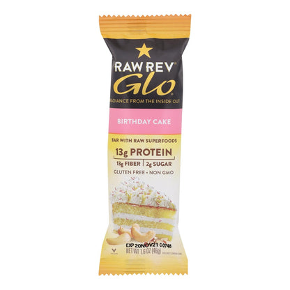 Raw Revolution - Bar Glo Birthday Cake - Case Of 12 - 1.6 Oz