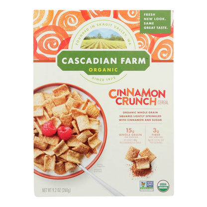 Cascadian Farm Organic Cinnamon Crunch Cereal, 9.2 Oz. (Pack of 10)