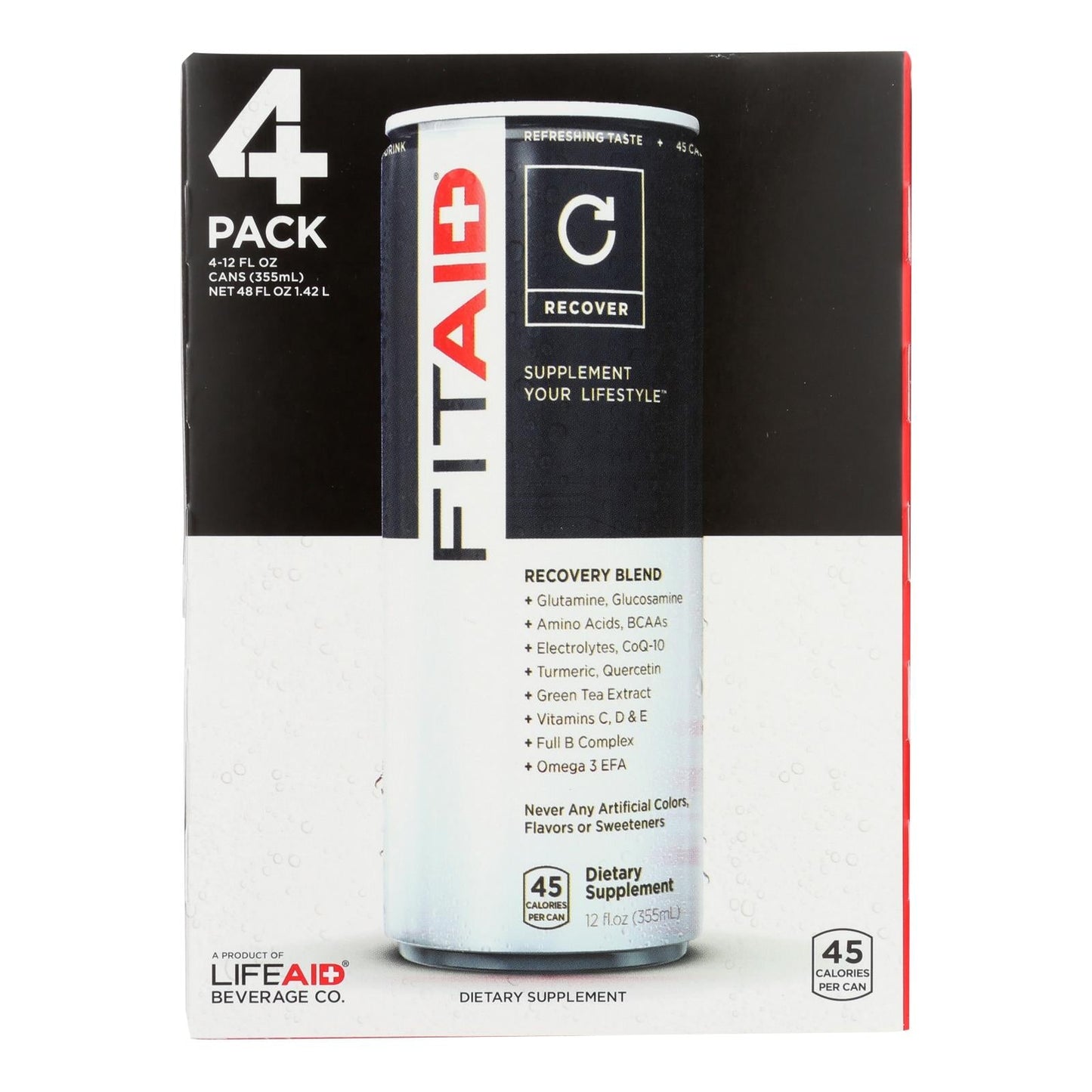 FitAid Performance Recovery Drink by Lifeaid Beverage Company (Pack of 6-12 Fl Oz)