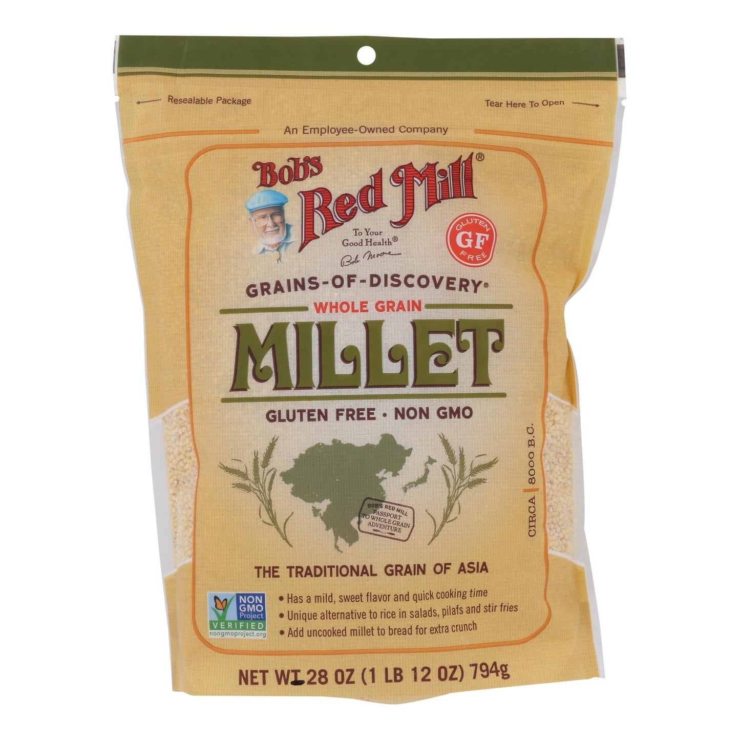 Bob's Red Mill Gluten-Free Millet, 28 oz., Pack of 4