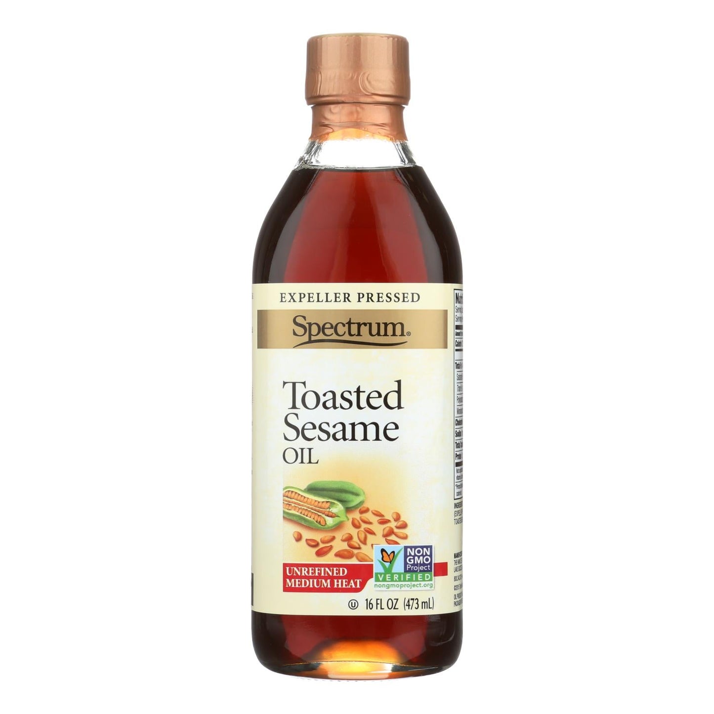 Spectrum Naturals Roasted Toasted Sesame Oil - 16 Fl Oz.