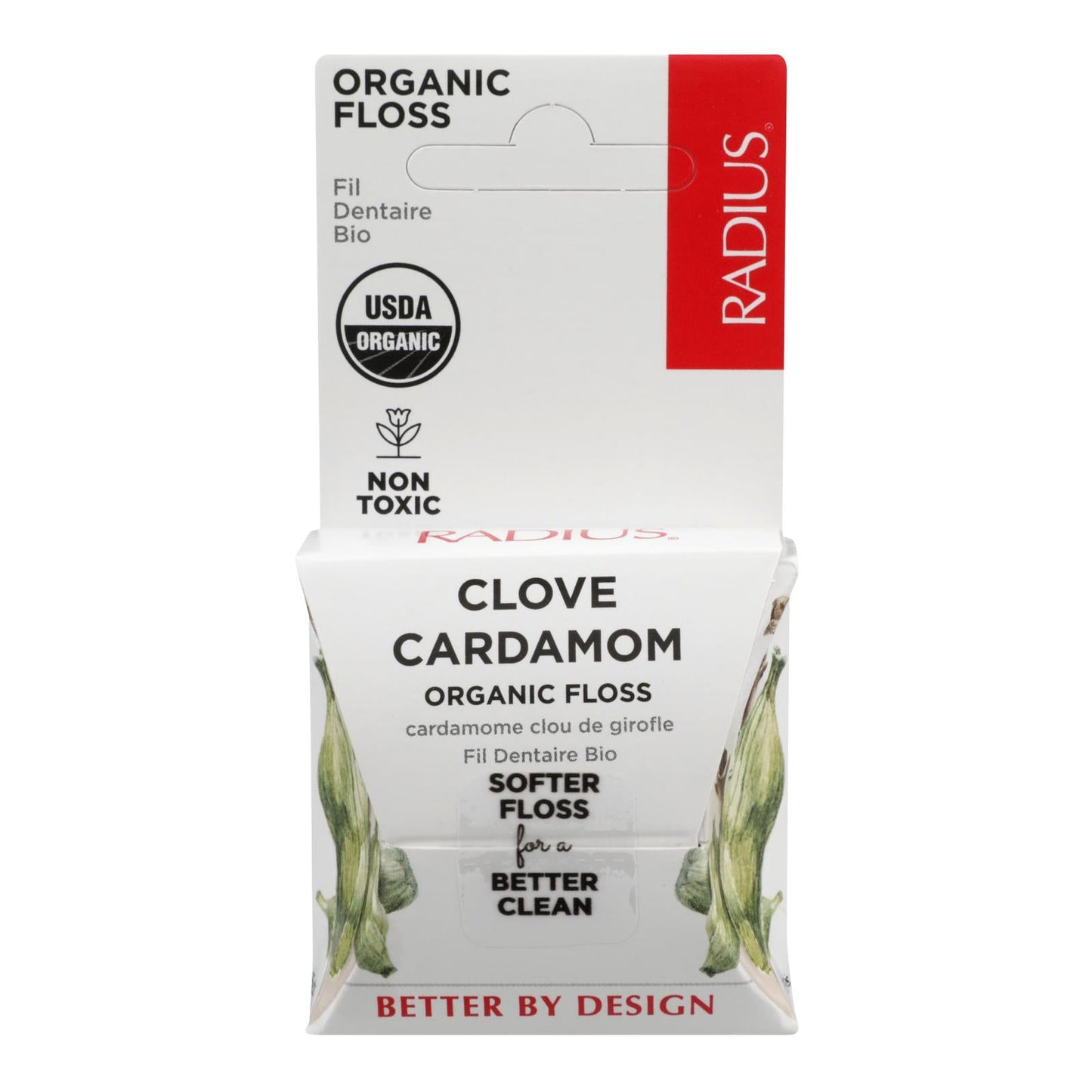 Radius Floss Clove Carom, 6 Pack 55 Yards