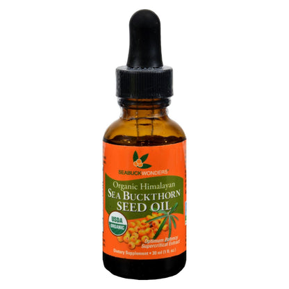 Seabuck Wonders Organic Himalayan Seabuckthorn Seed Oil, 1 fl oz