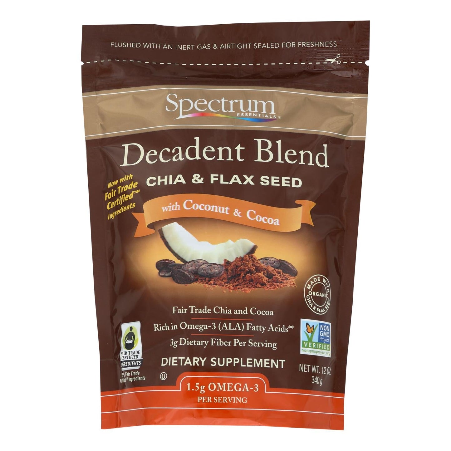 Spectrum Essential Organic Cocoa Coconut Chia Flax Blend