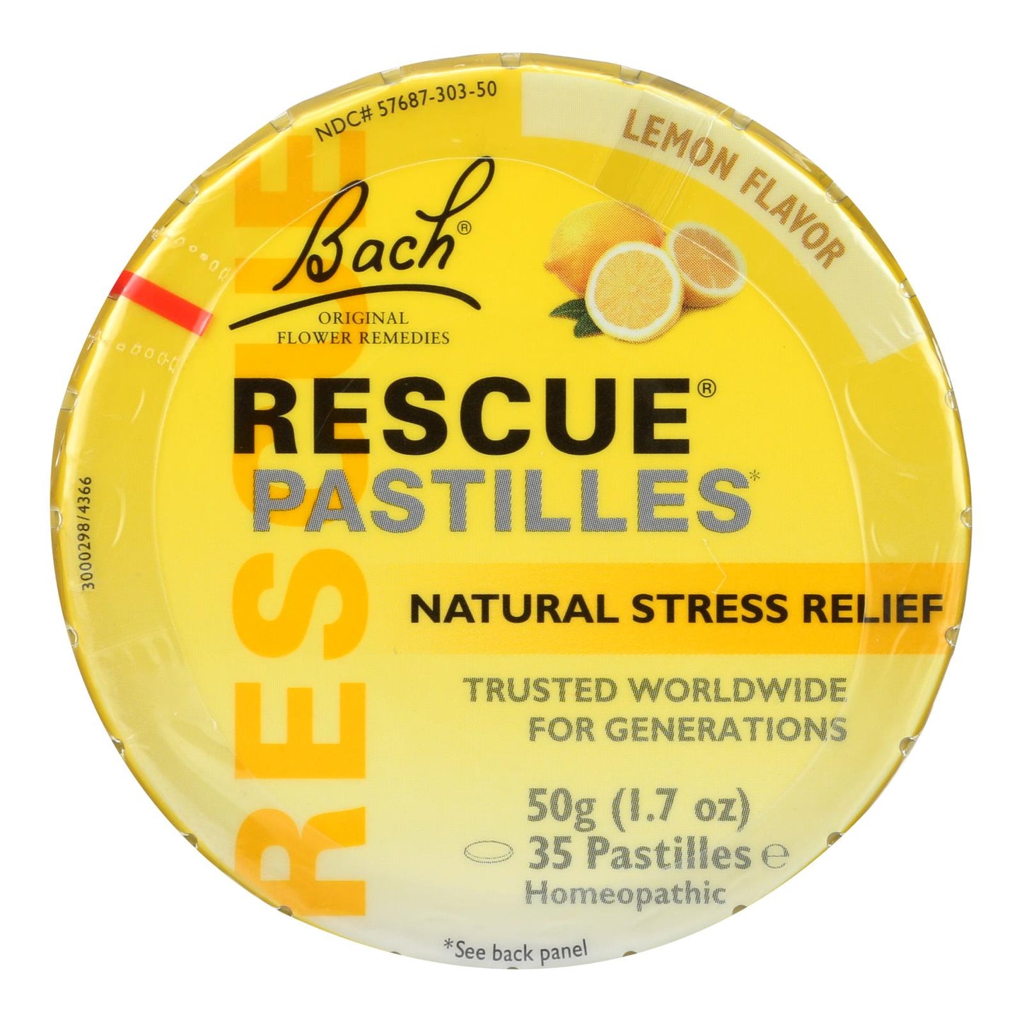 Bach Rescue Remedy Pastilles - Lemon Flavor (Pack of 12 - 50 Grm)