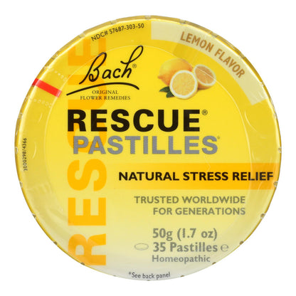 Bach Rescue Remedy Pastilles - Lemon Flavor (Pack of 12 - 50 Grm)