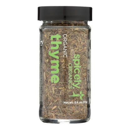 Spicely Organics Organic Thyme: 3-Pack of 0.6 Oz. Bottles
