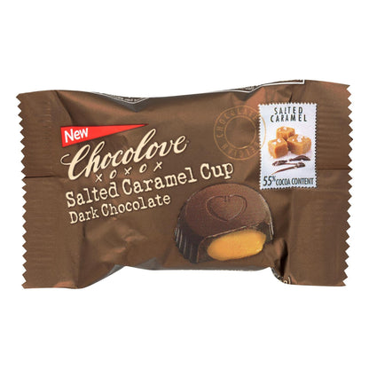 Chocolove Xoxox Salted Caramel Dark Chocolate Bites (Pack of 50) - 0.6 Oz.