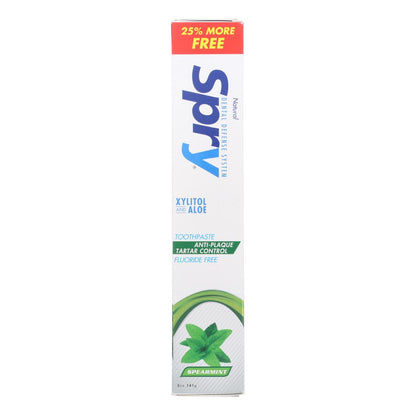 Spry Xylitol Enhanced Spearmint Toothpaste, 5 Oz.