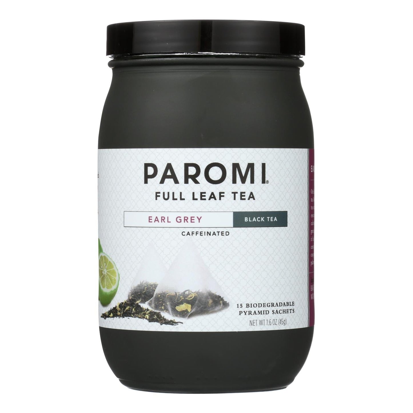 Paromi Earl Grey Pyramid Tea (Pack of 6-15 Count)