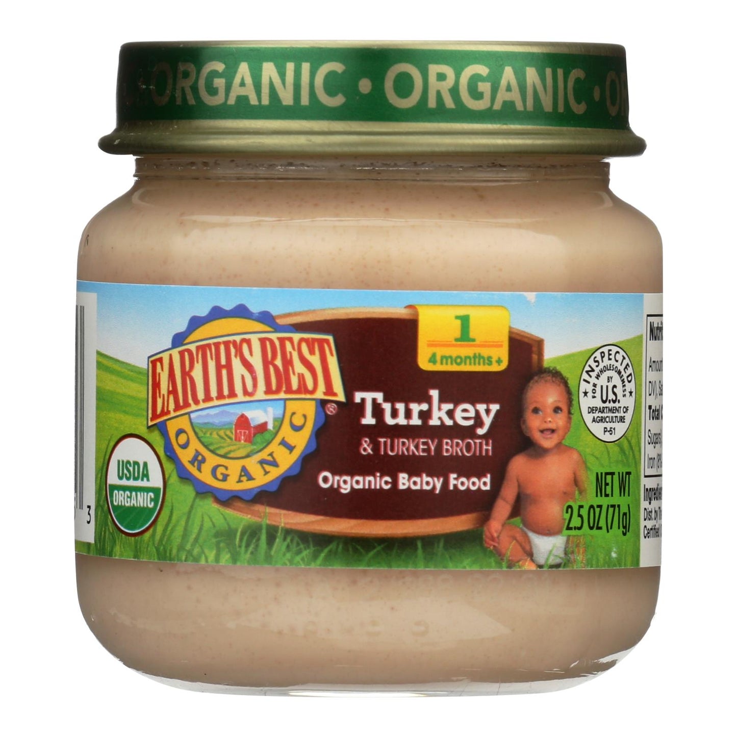 Earth's Best Organic Turkey & Broth Puree (Stage 1, 10 Pack)
