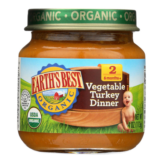 Earth's Best Organic Vegetable & Turkey Dinner, 4 Oz (Pack of 10)