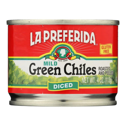 La Preferida Diced Green Chiles for Zesty Flavor (Pack of 24 - 4 Oz.)