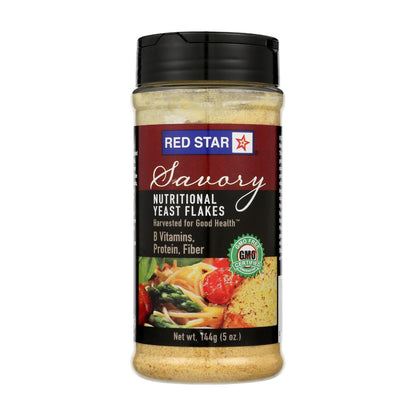 Red Star Premium Nutritional Yeast Vegetarian Support Formula - Yeast Flakes (Pack of 6) - 5 Oz.