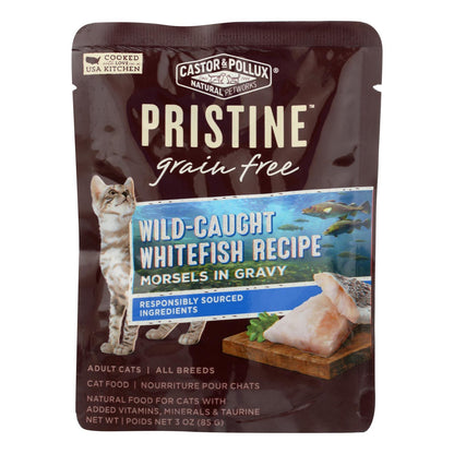 Castor and Pollux Grain-Free Wild Whitefish Morsels for Cats (Pack of 24 - 3 oz.)