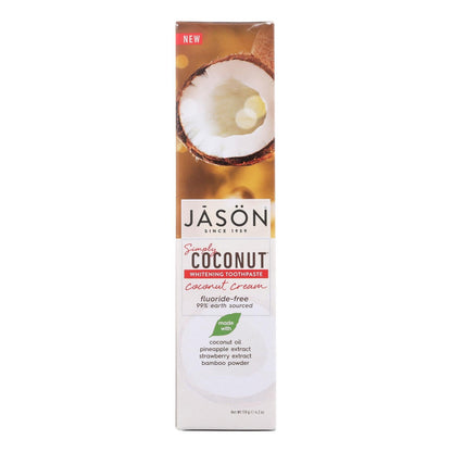 Jason Natural Products Whitening Toothpaste, 4.2 Oz Coconut Cream (Pack of 1)