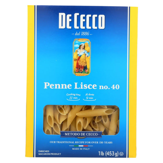 De Cecco Penne Lisce, Premium Italian Pasta, 12 Pack (16 Oz. Each)