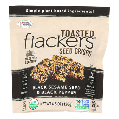 Dr. In The Kitchen Black Sesame Pepper Flackers (Pack of 6 - 4.5oz)