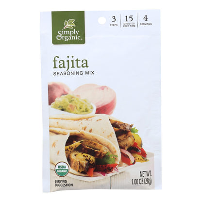 Simply Organic Fajita Seasoning Mix, 1 Oz. (Pack of 12)