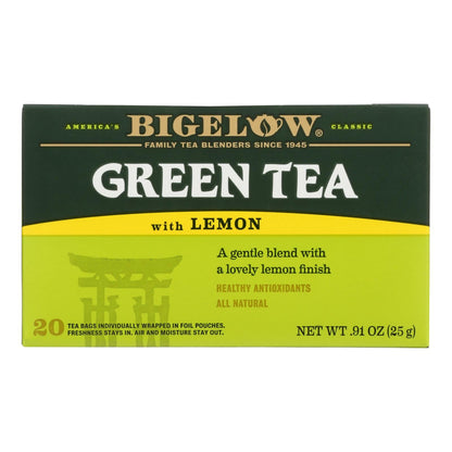 Bigelow Green Tea with Lemon | 6 Boxes, 20 Tea Bags Ea.