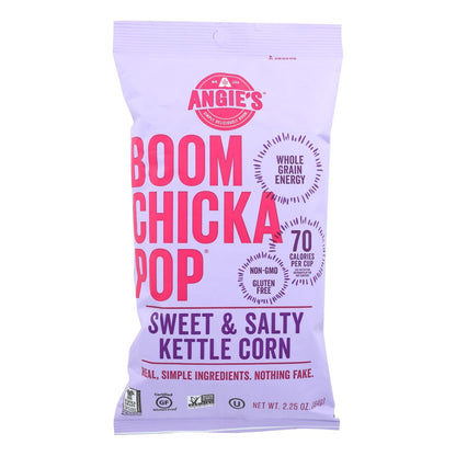 Boom Chicka Pop Sweet And Salty Kettle Corn by Angie's - Pack of 12 - 2.25 oz.