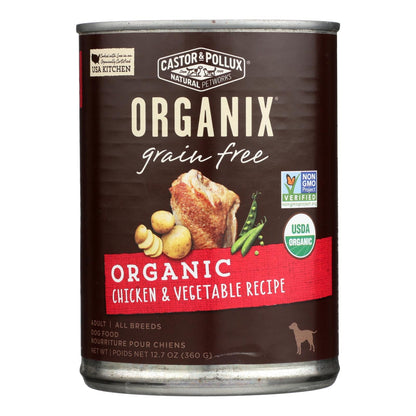 Castor & Pollux Organic Grain-Free Chicken & Fresh Vegetables Dog Food - 12.7 Oz, 12-Pack