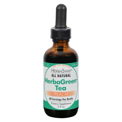 Herbasway Labs Herbagreen Tea, Peach, 2 oz, Pack of 2