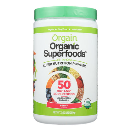 Orgain Organic Hydration Powder - Berry Punch, 0.62 lb Berry Punch Burst of Flavor
