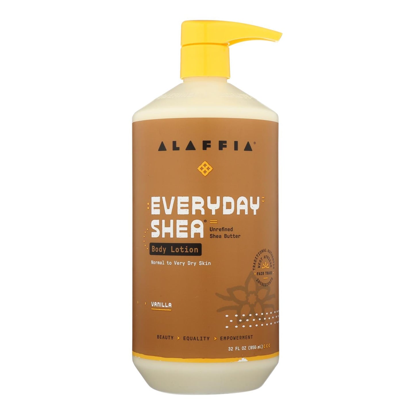 Alaffia Everyday Shea Vanilla Body Lotion, 32 Ounce