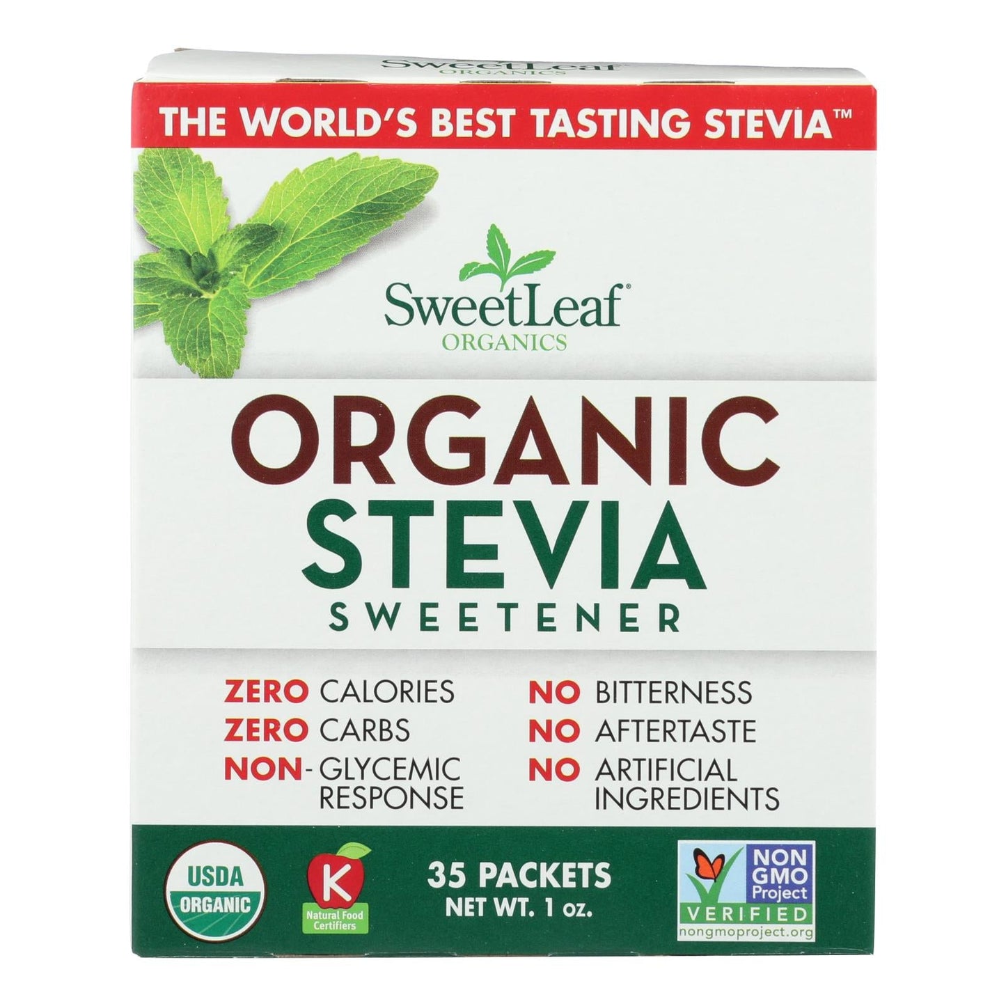Sweet Leaf Organic Stevia Sweetener 35 Twin Pack