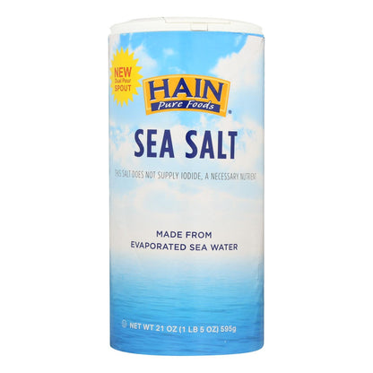Hain Celestial Premium Quality Sea Salt, 8 x 21 Oz. Resealable Bags