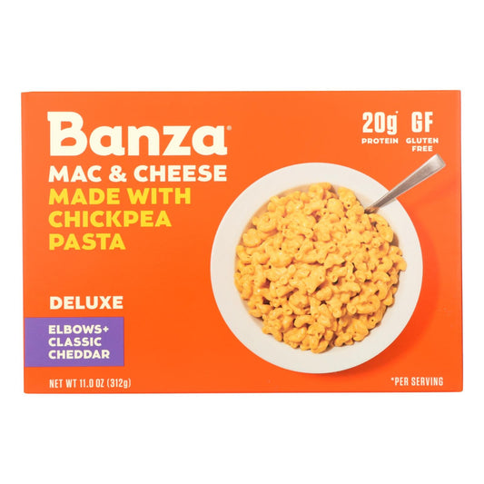Banza Chickpea Mac and Cheese, Cheddar, 11 Oz. (Pack of 6)