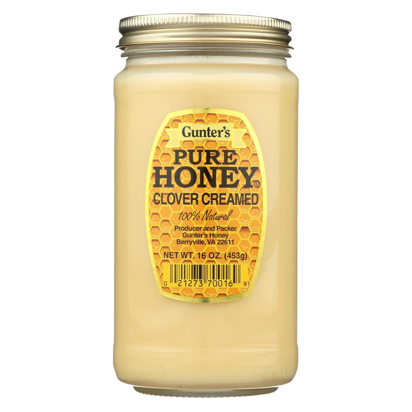 Gunter's Creamy Clover Honey, 12 Pack of 16 Ounce Jars