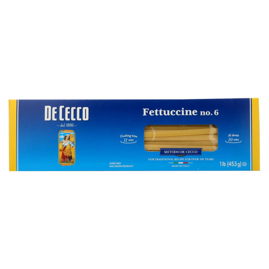 De Cecco Fettuccine Pasta 16 Oz - Pack of 20