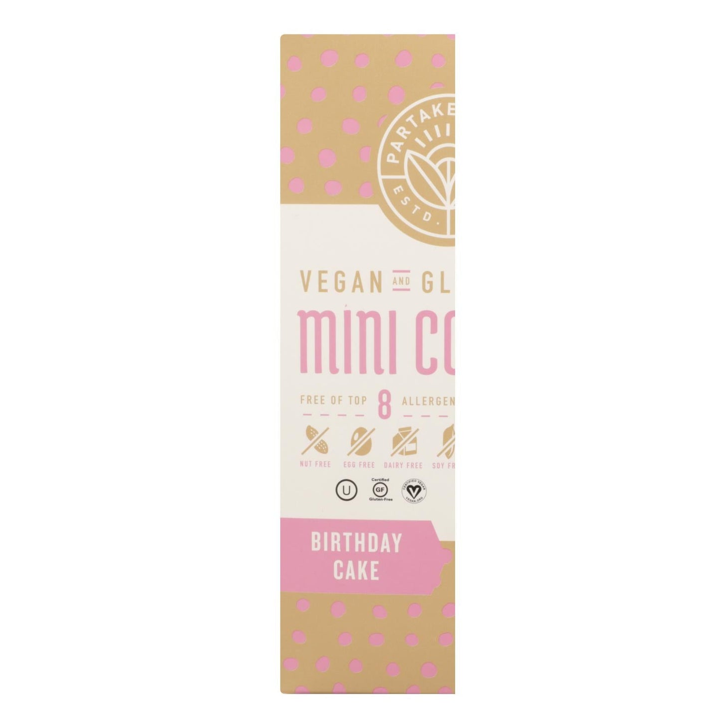 Partake Foods Mini Birthday Cake Cookies (Pack of 6 - 5.5 Oz.)