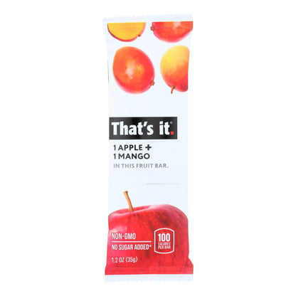 That's It Apple & Mango Fruit Bars, 1.2 oz, Pack of 12