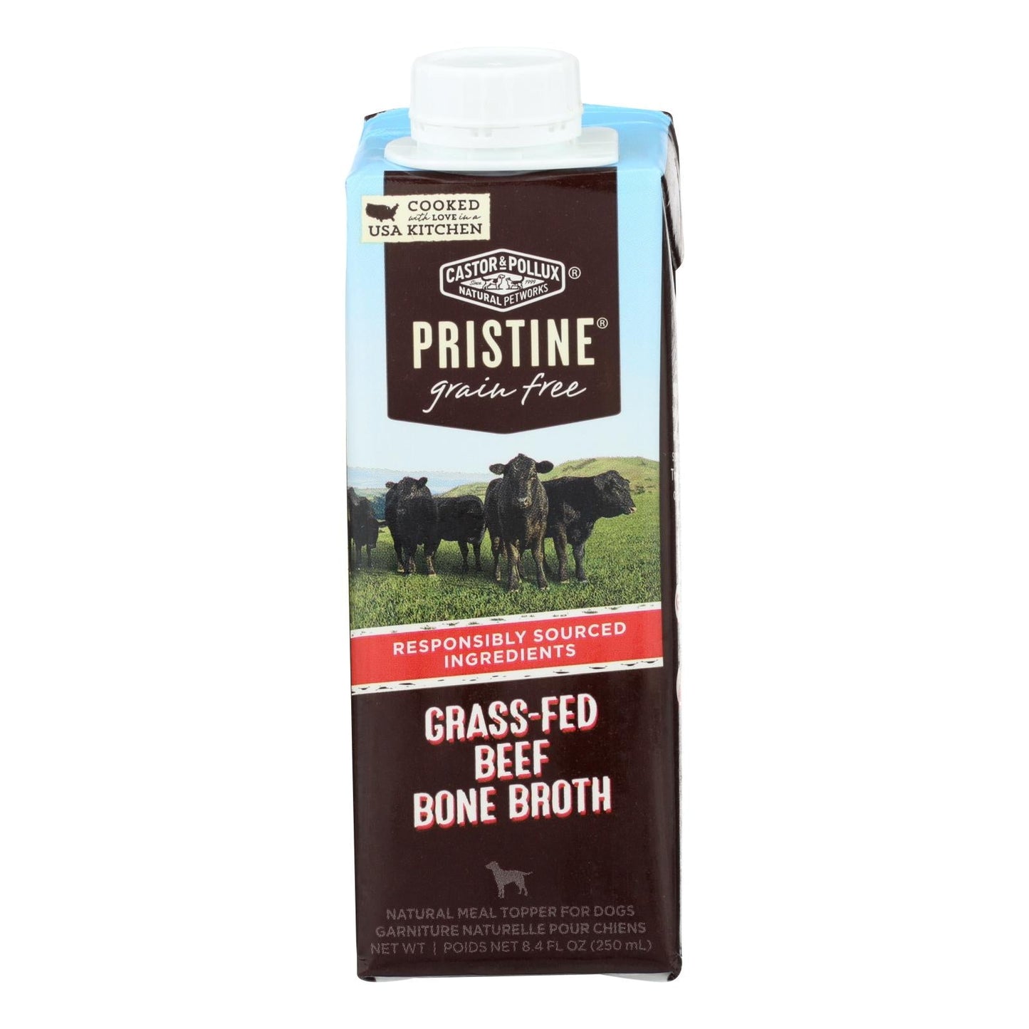 Castor & Pollux Organic Beef Bone Broth Green (Pack of 24 - 8.4 Fl Oz)