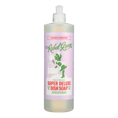 Rebel Green Dish Soap, Lavender & Grapefruit, 16 Fl Oz (Pack of 4)