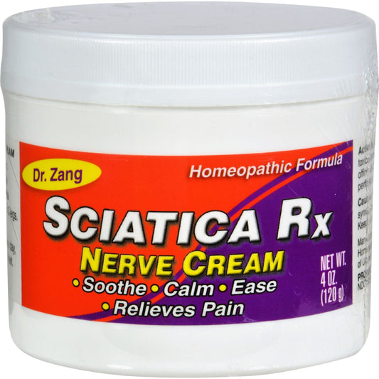 Dr. Zang Sciatica Rx Nerve Cream, Homeopathic Formula, 4 OZ