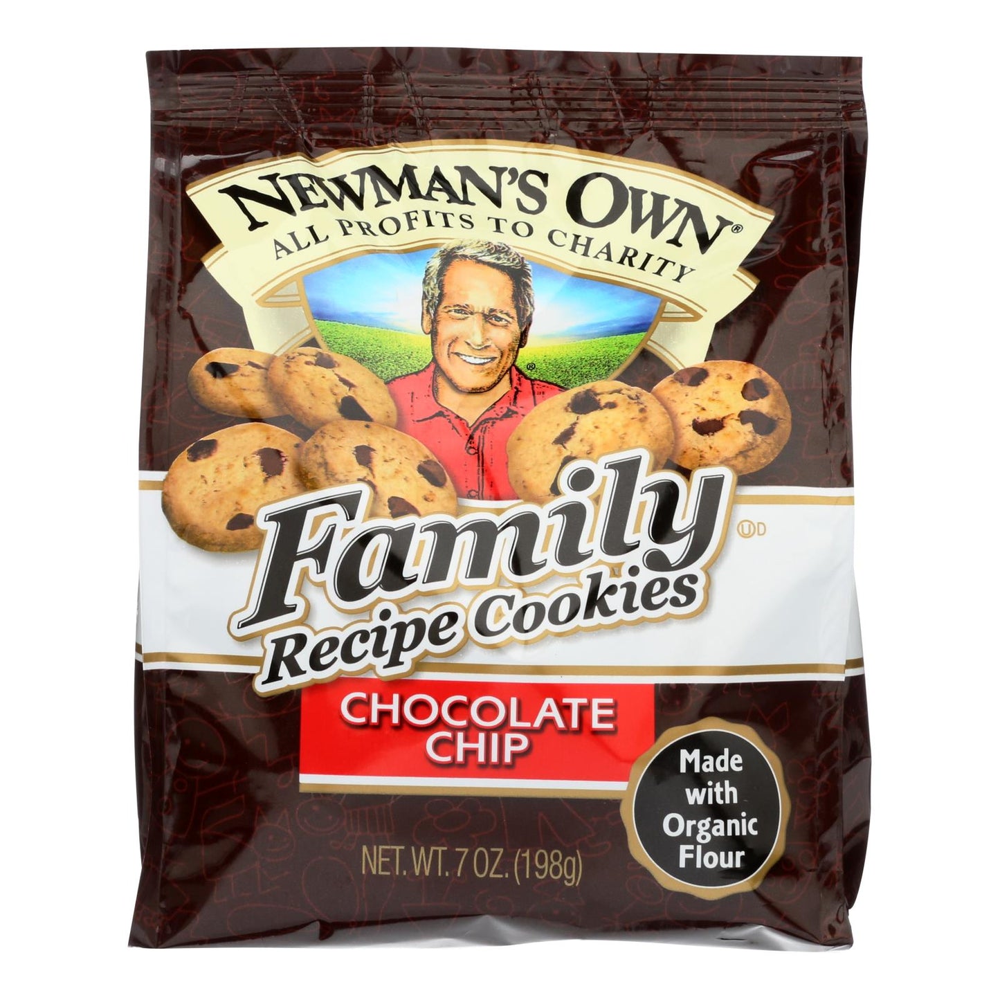 Newman's Own Organics Chocolate Chip Cookies, 6 Pack of 7 Oz. Packages