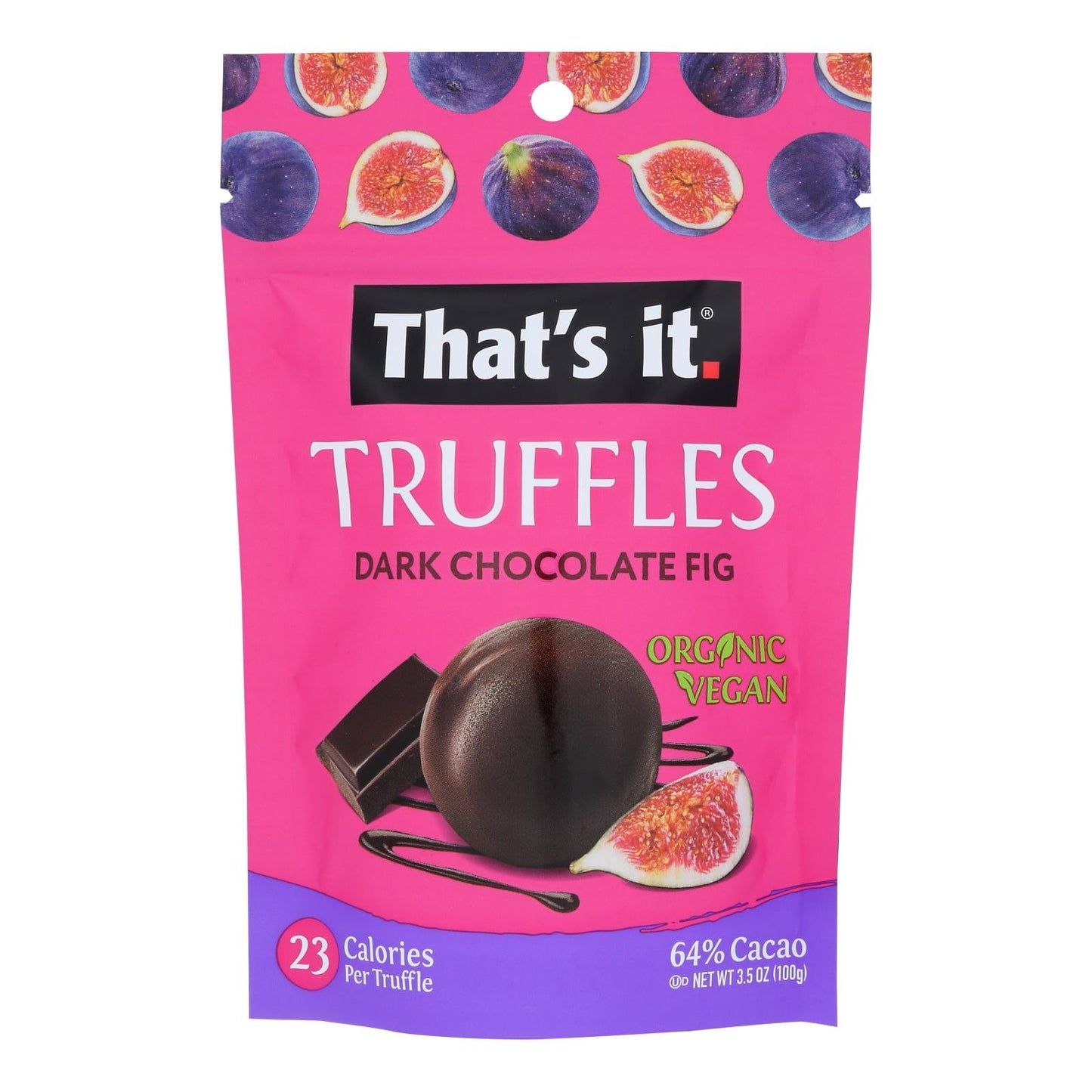 That's It Dark Chocolate Covered Mission Fig (Pack of 6 - 3.5 Oz)