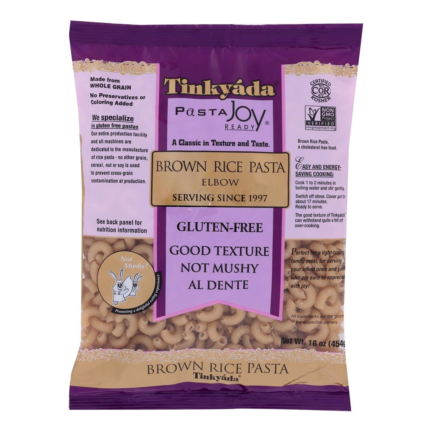 Tinkyada Brown Rice Elbows, 16 Oz, Pack of 12