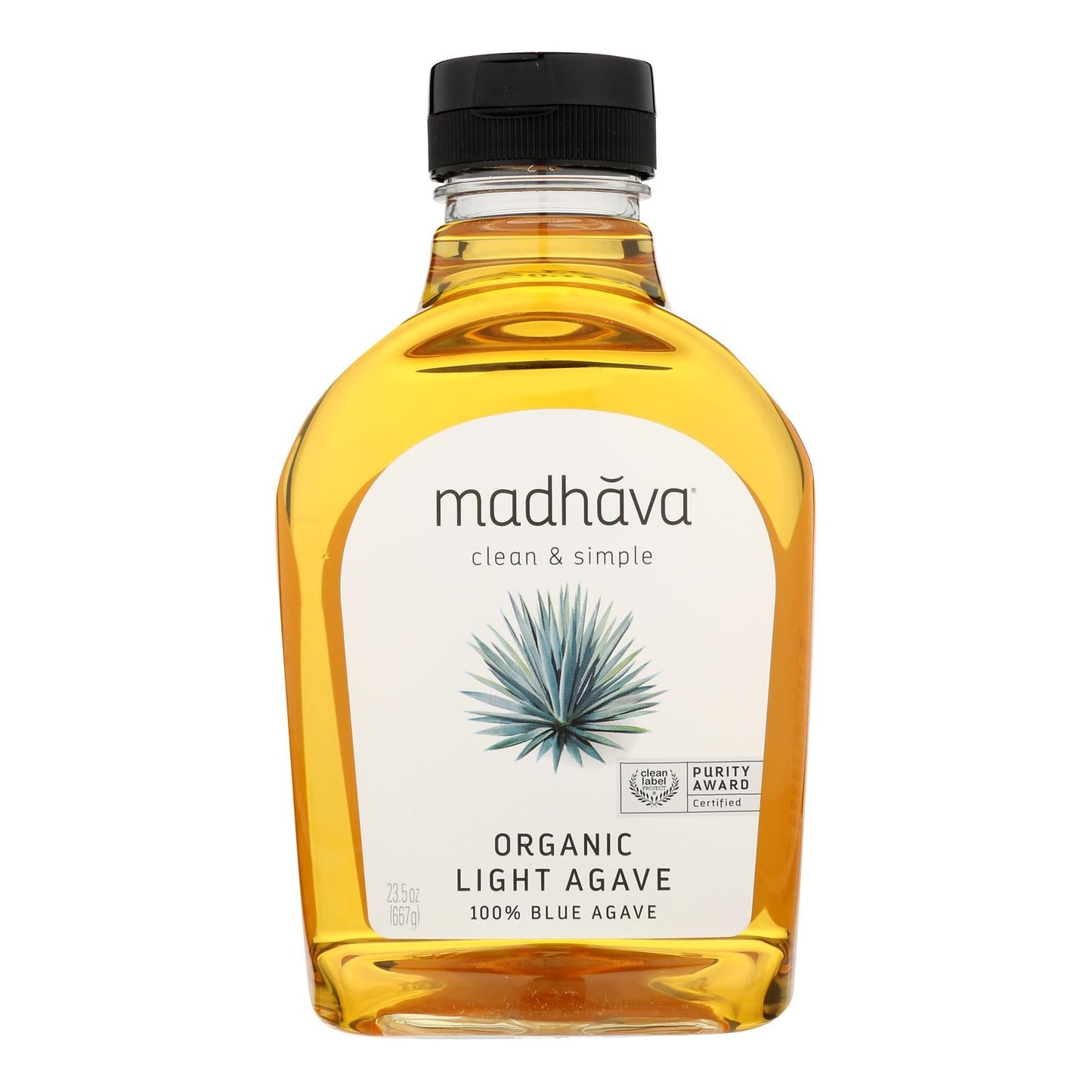 Madhava Honey: Golden Light Agave Sweetener, 23.5 Oz. Pack of 6