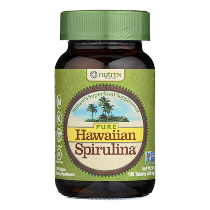 Nutrex Hawaii Pure Hawaiian Spirulina Pacifica - 500mg, 100 Tablets