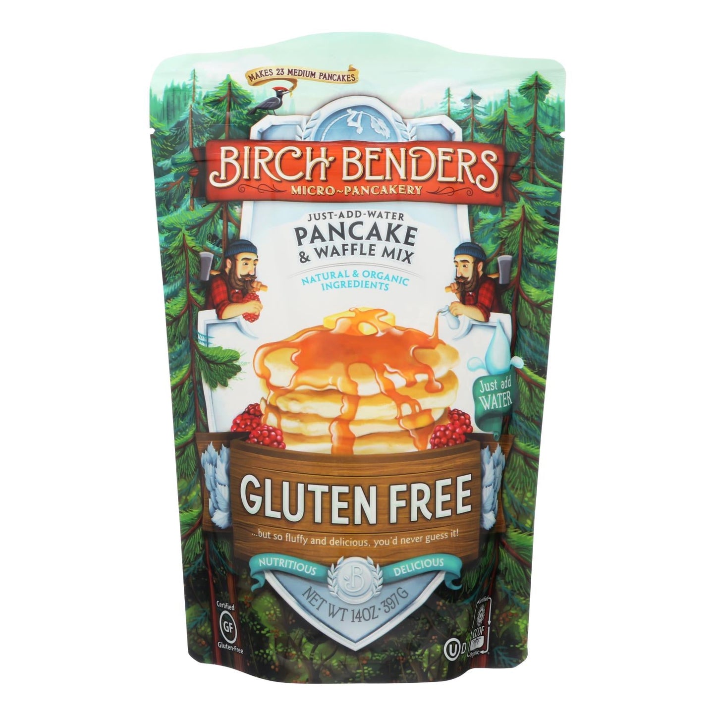 Birch Benders Gluten-Free Pancake & Waffle Mix (Case of 6, 14 Oz. Each)