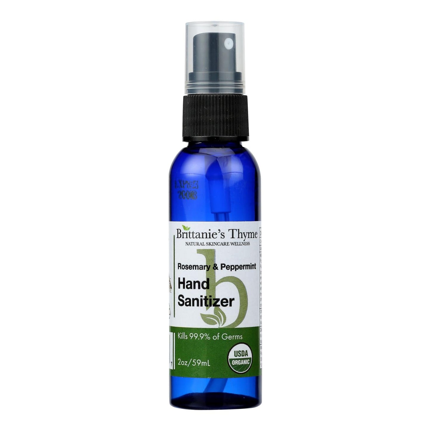Brittanie's Thyme Organic Rosemary Peppermint Hand Sanitizer - 2 Oz.