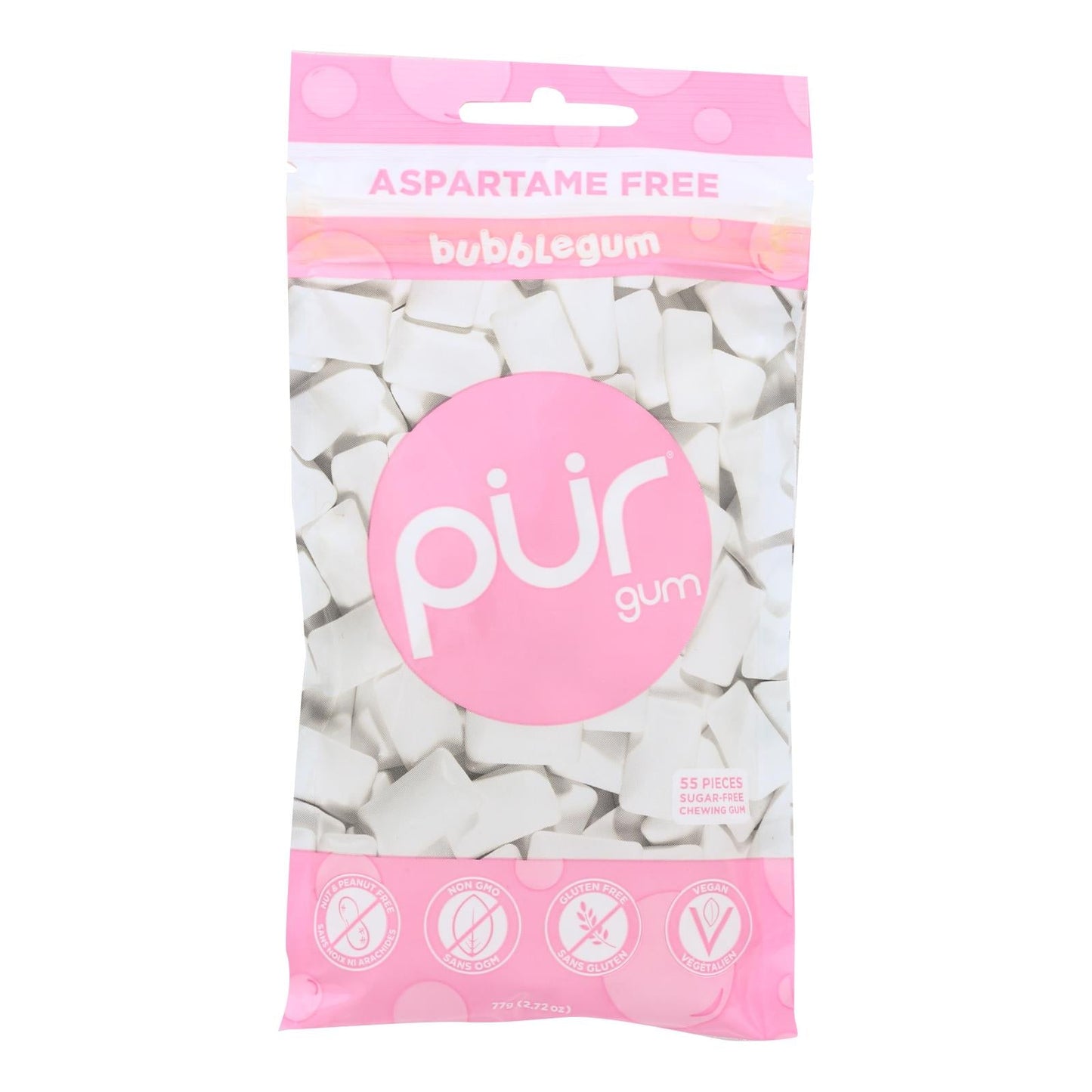 Pur Gum - Pack of 12 Bubble Gum, 77g