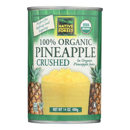 Native Forest Organic Pineapple Crushed, Sweetened, 6 - 14 Oz. Cans